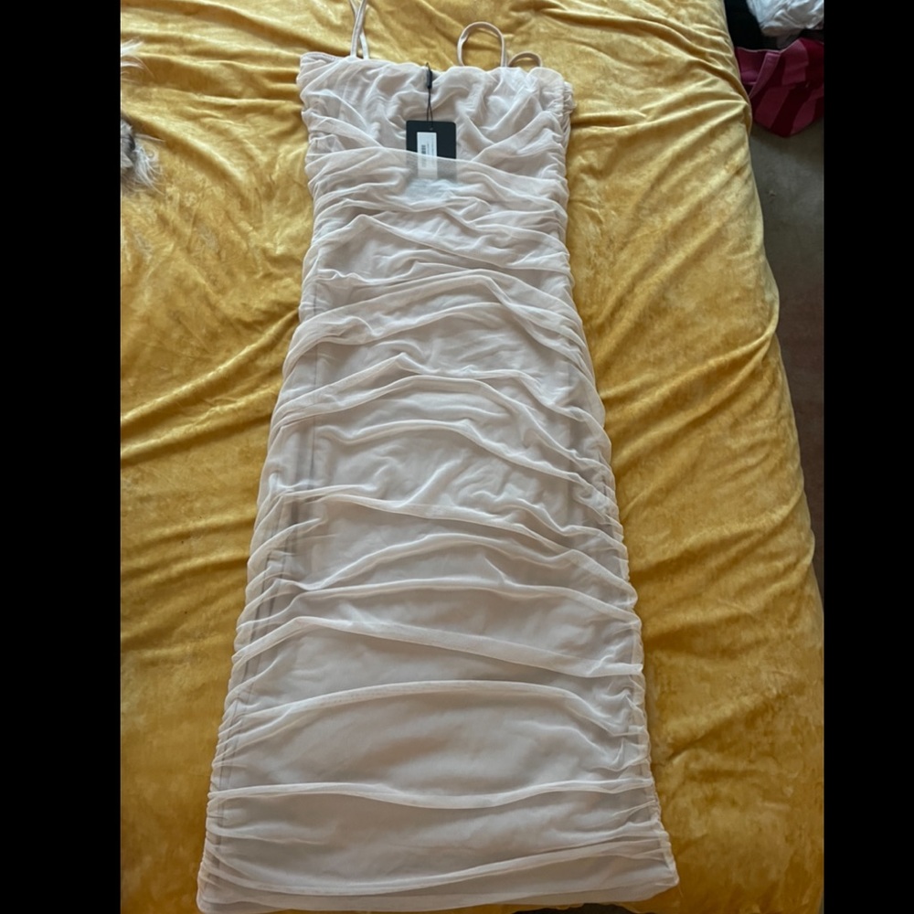 pretty little thing ruched dress